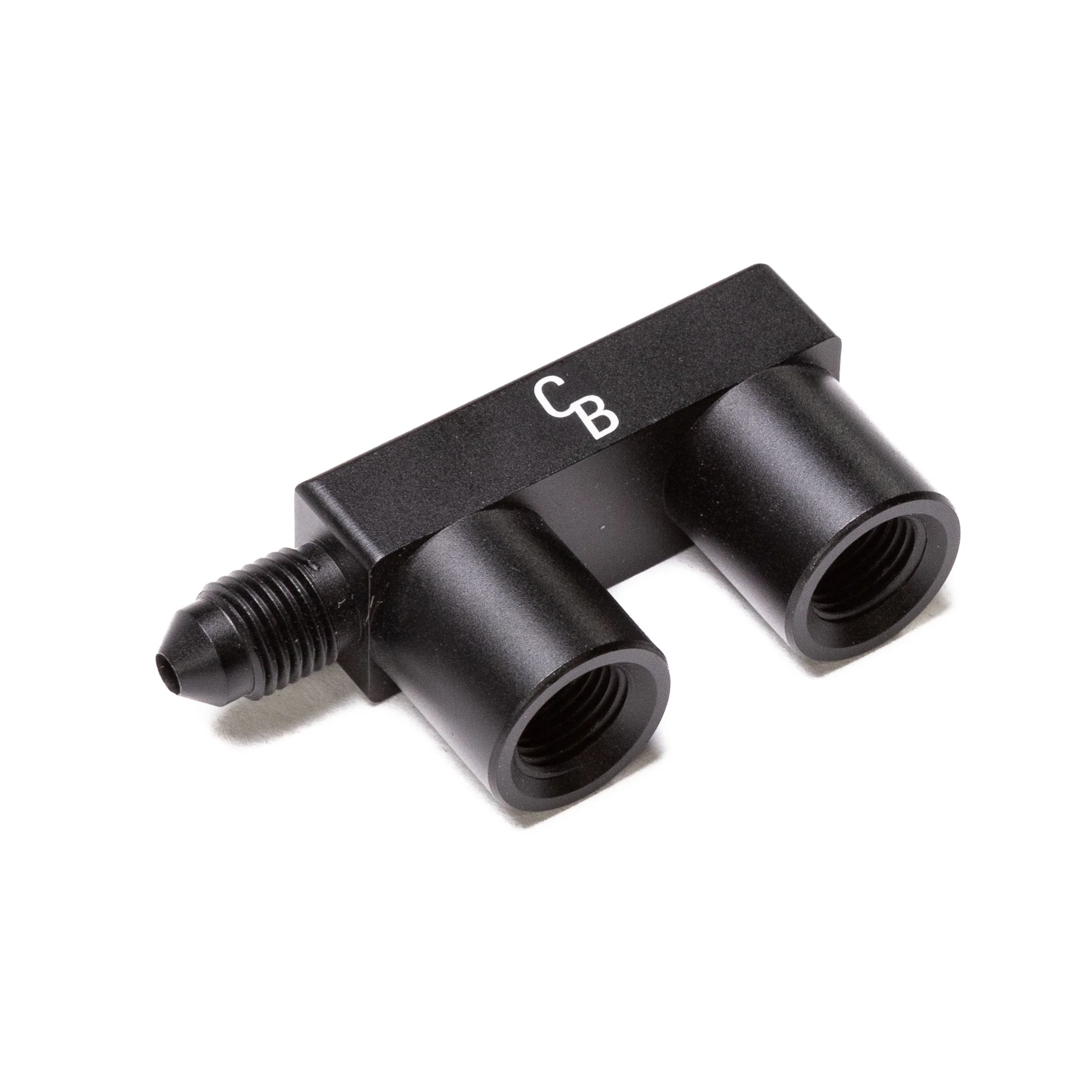 Chase Bays 3AN Male to (1) M10x1.0 and (1) M12x1.0 Concave Female F Fitting