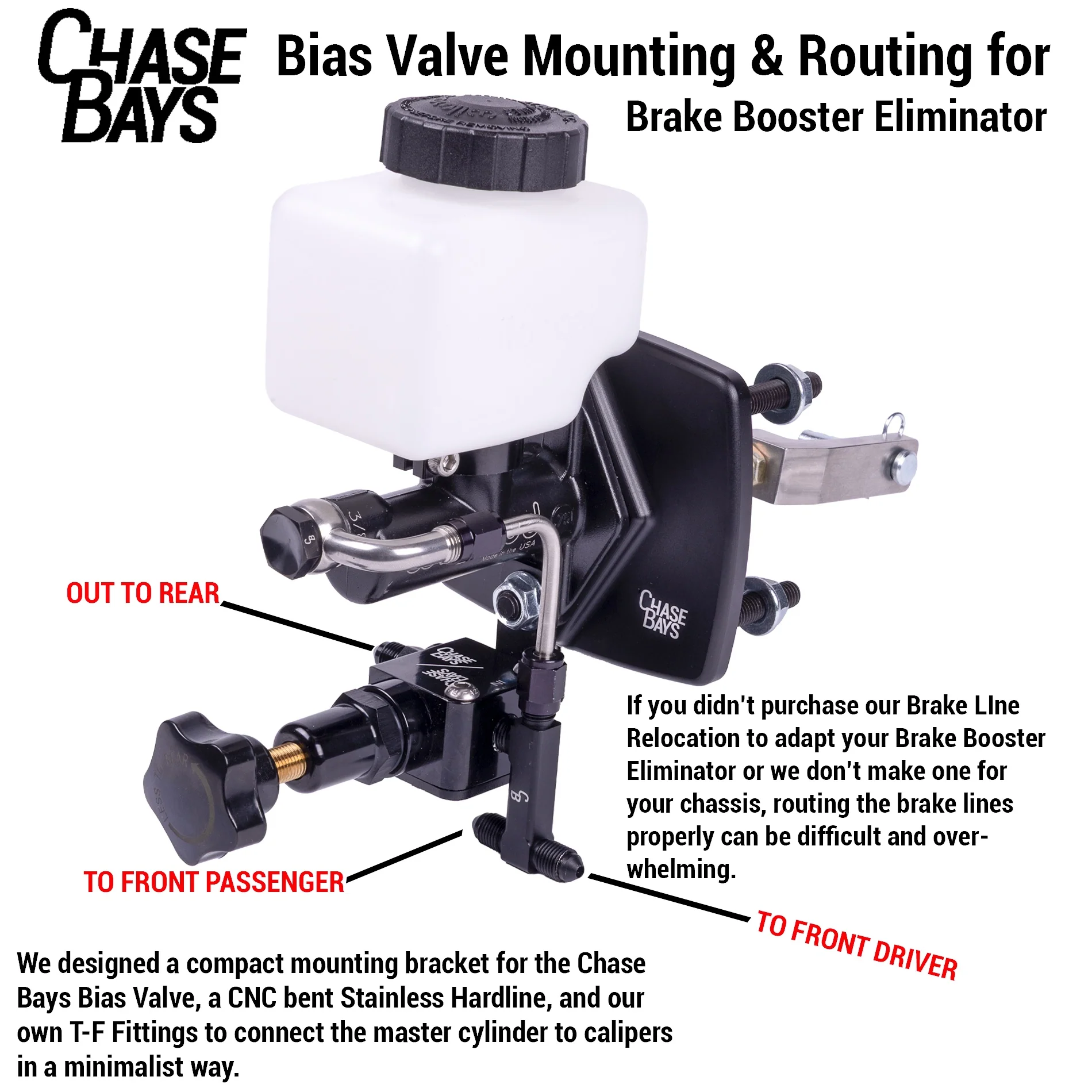 Chase Bays Bias Valve Mounting & Routing for Brake Booster Delete - Image 4