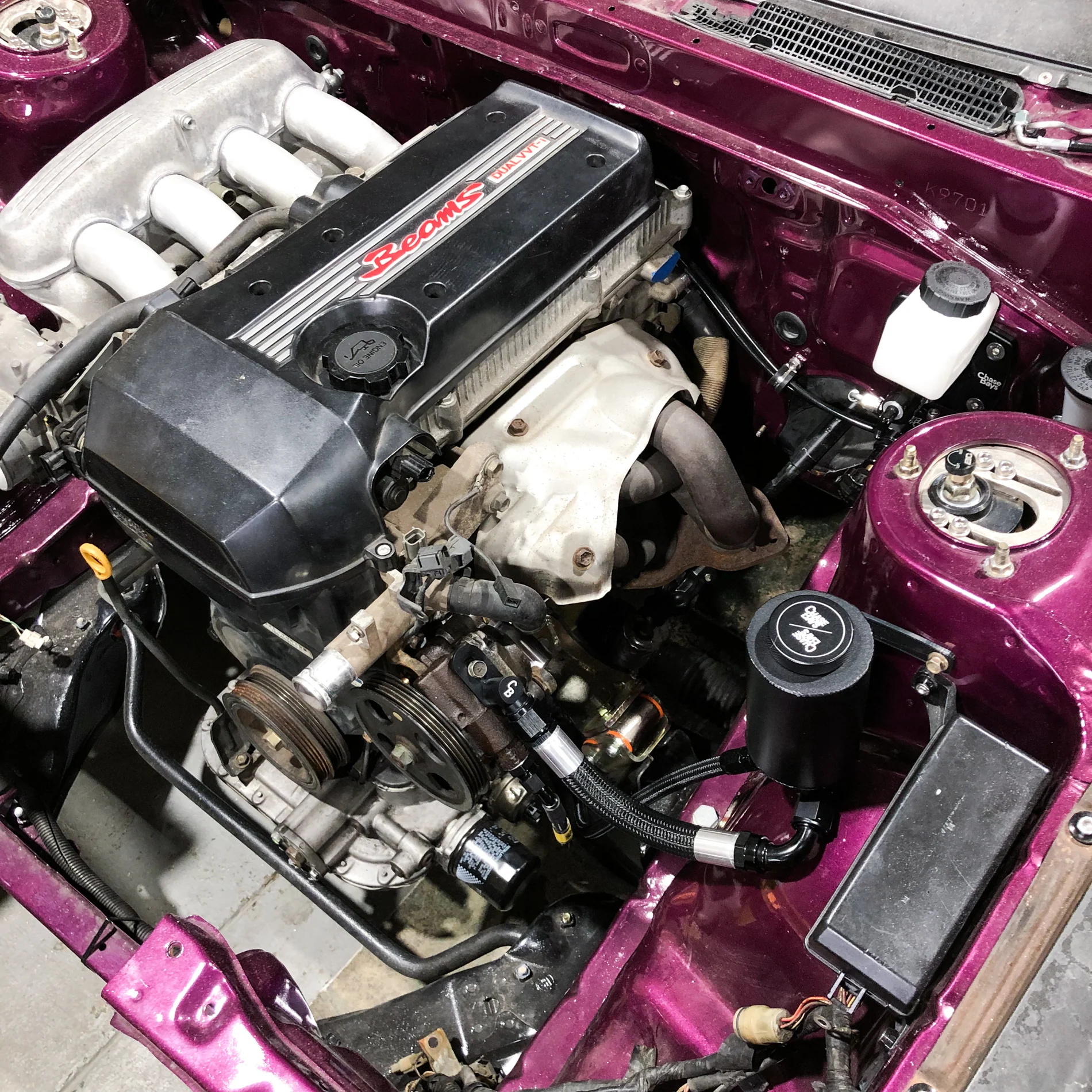 Chase Bays Brake Line Relocation for Toyota AE86 Corolla with Single Piston Brake Booster Delete - Image 7