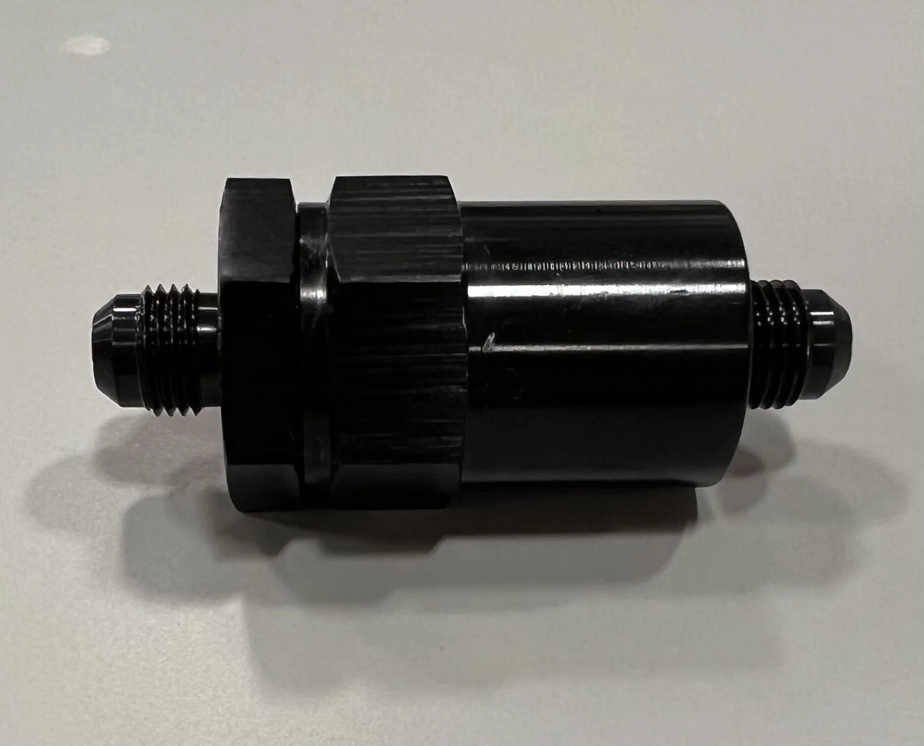 Scratch/Dent -6AN Inline Fuel Filter, 20 Micron, Black